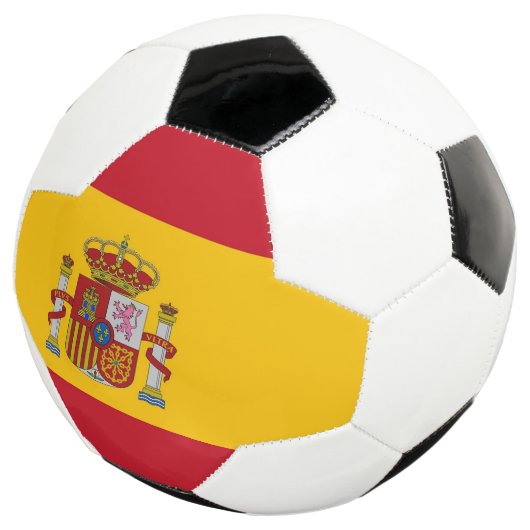 Patriottisch Voetbal met Spaanse vlag (Drie kwart)