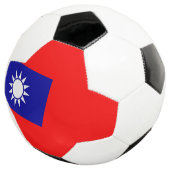 Patriottisch Voetbal met Taiwanese vlag (Drie kwart)