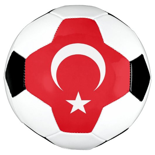 Patriottisch Voetbal met Turkse vlag (Gedraaid)