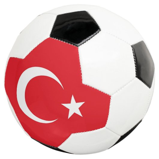 Patriottisch Voetbal met Turkse vlag (Drie kwart)