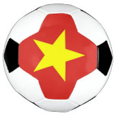 Patriottisch Voetbal met Vietnam vlag (Gedraaid)