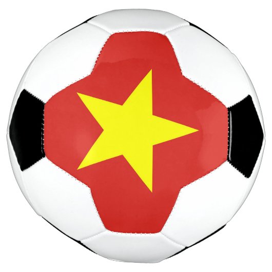 Patriottisch Voetbal met Vietnam vlag (Gedraaid)