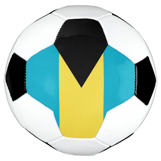 Patriottisch Voetbal met vlag Bahamas (Gedraaid)