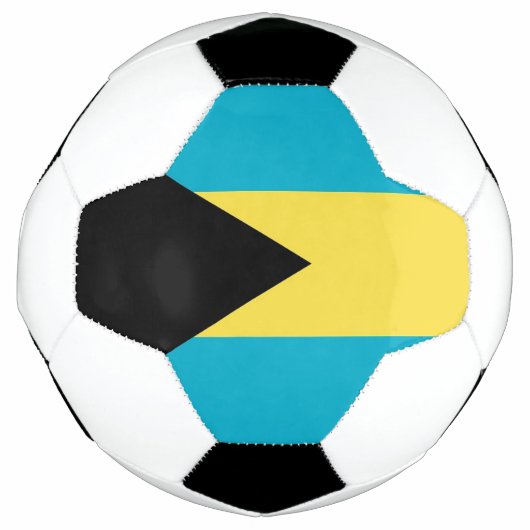 Patriottisch Voetbal met vlag Bahamas (Voorkant)