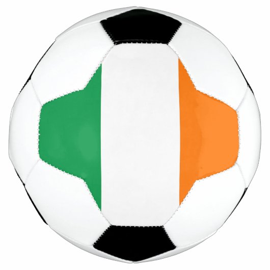 Patriottisch Voetbal met vlag Ierland (Voorkant)
