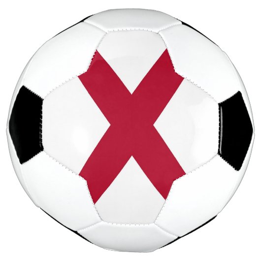 Patriottisch Voetbal met vlag van Alabama, Verenig (Gedraaid)