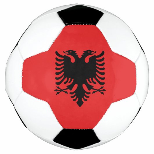 Patriottisch Voetbal met vlag van Albanië (Voorkant)