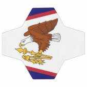 Patriottisch Voetbal met vlag van Amerikaans Samoa (Enkel)