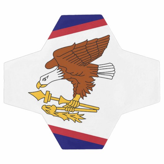 Patriottisch Voetbal met vlag van Amerikaans Samoa (Enkel)