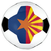 Patriottisch Voetbal met vlag van Arizona, Verenig (Gedraaid)