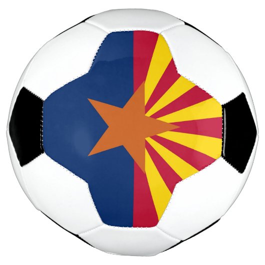 Patriottisch Voetbal met vlag van Arizona, Verenig (Gedraaid)