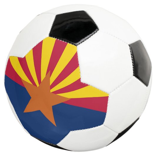 Patriottisch Voetbal met vlag van Arizona, Verenig (Drie kwart)