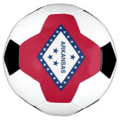 Patriottisch Voetbal met vlag van Arkansas, Vereni (Gedraaid)