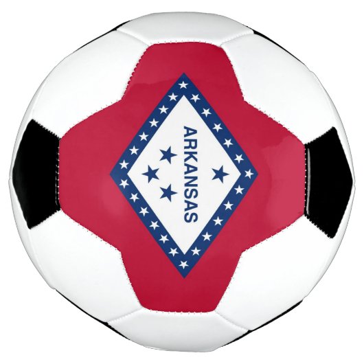 Patriottisch Voetbal met vlag van Arkansas, Vereni (Gedraaid)