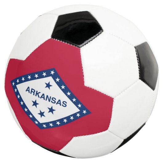 Patriottisch Voetbal met vlag van Arkansas, Vereni (Drie kwart)