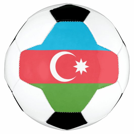 Patriottisch Voetbal met vlag van Azerbeidzjan (Voorkant)