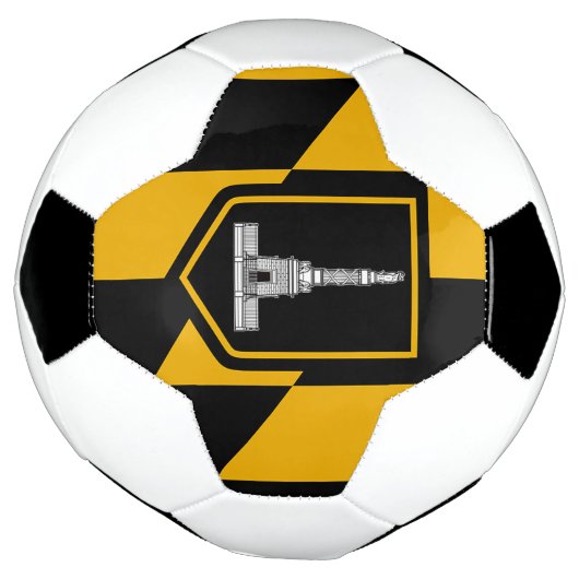 Patriottisch Voetbal met vlag van Baltimore (Gedraaid)