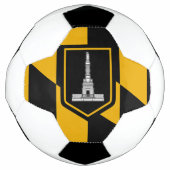Patriottisch Voetbal met vlag van Baltimore (Voorkant)