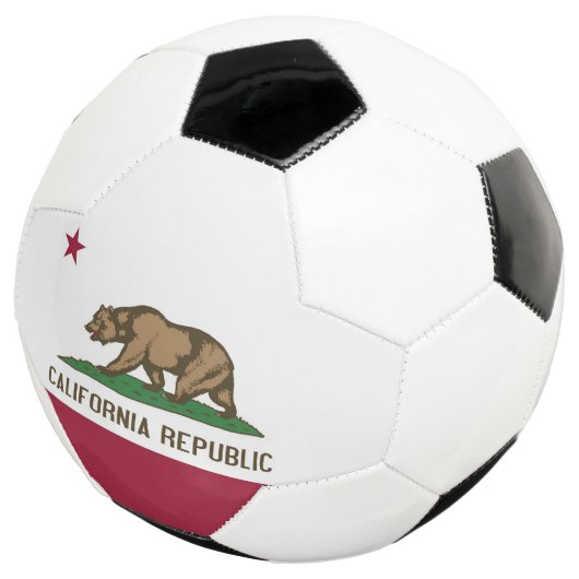 Patriottisch Voetbal met vlag van Californië, VS (Drie kwart)
