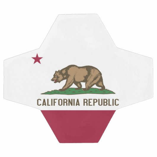 Patriottisch Voetbal met vlag van Californië, VS (Enkel)