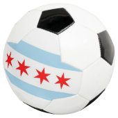 Patriottisch Voetbal met vlag van Chicago, Verenig (Drie kwart)