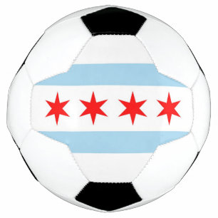 Patriottisch Voetbal met vlag van Chicago, Verenig