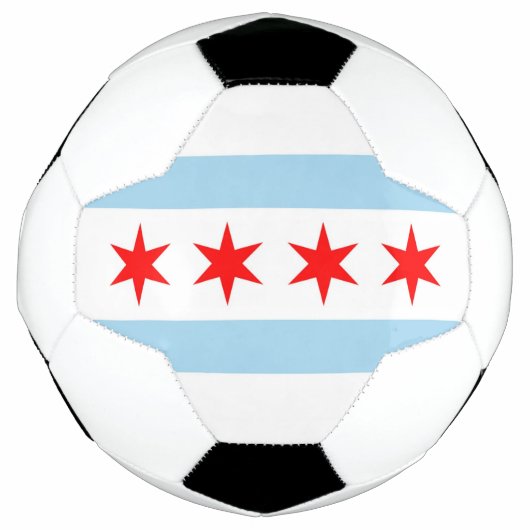 Patriottisch Voetbal met vlag van Chicago, Verenig (Voorkant)