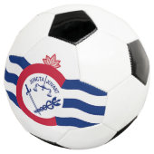 Patriottisch Voetbal met vlag van Cincinnati (Drie kwart)