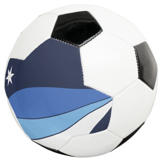 Patriottisch Voetbal met vlag van Colombia (Drie kwart)