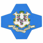 Patriottisch Voetbal met vlag van Connecticut USA (Enkel)