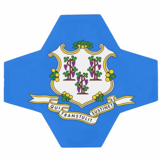 Patriottisch Voetbal met vlag van Connecticut USA (Enkel)