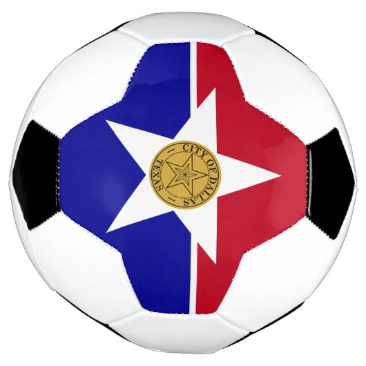 Patriottisch Voetbal met vlag van Dallas (Gedraaid)