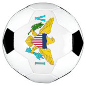 Patriottisch Voetbal met vlag van de Maagdeneiland (Gedraaid)