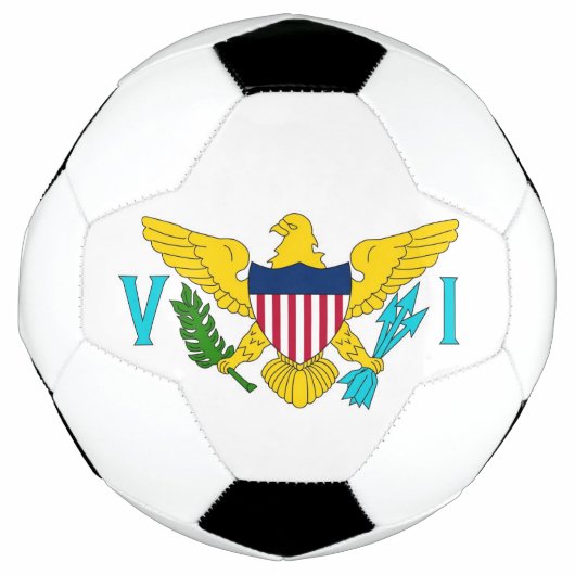 Patriottisch Voetbal met vlag van de Maagdeneiland (Voorkant)