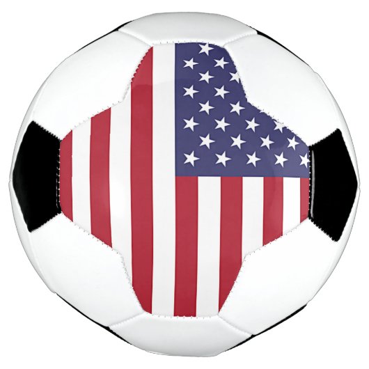 Patriottisch Voetbal met vlag van de Verenigde Sta (Gedraaid)