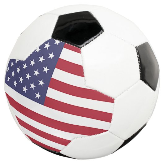 Patriottisch Voetbal met vlag van de Verenigde Sta (Drie kwart)