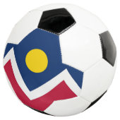 Patriottisch Voetbal met vlag van Denver, Verenigd (Drie kwart)