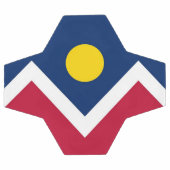 Patriottisch Voetbal met vlag van Denver, Verenigd (Enkel)