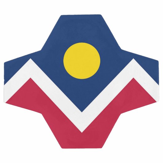 Patriottisch Voetbal met vlag van Denver, Verenigd (Enkel)