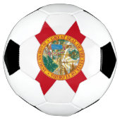 Patriottisch Voetbal met vlag van Florida Verenigd (Gedraaid)