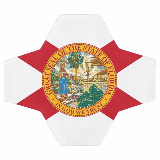 Patriottisch Voetbal met vlag van Florida Verenigd (Enkel)