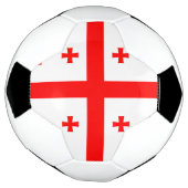 Patriottisch Voetbal met vlag van Georgië (Gedraaid)