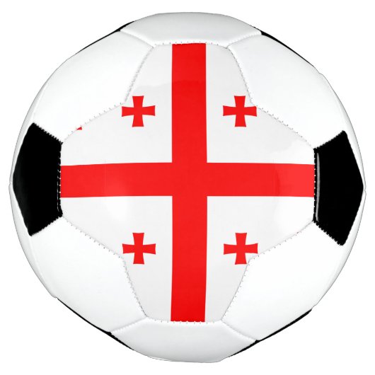 Patriottisch Voetbal met vlag van Georgië (Gedraaid)