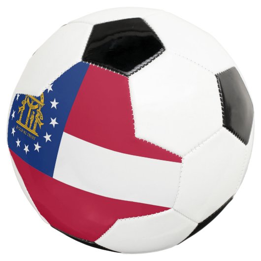 Patriottisch Voetbal met vlag van Georgië VS (Drie kwart)