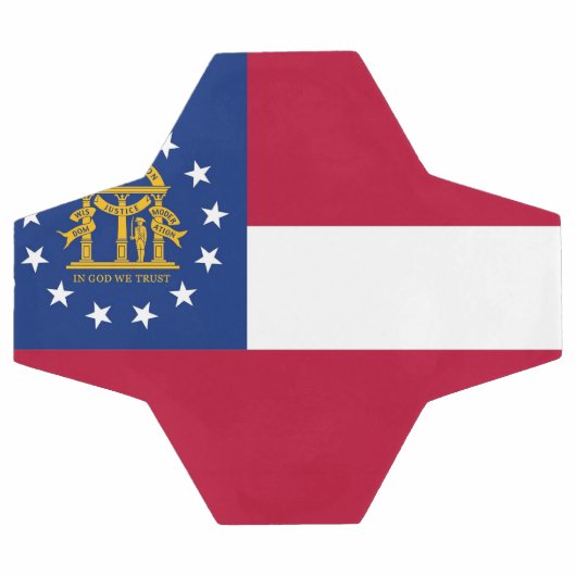 Patriottisch Voetbal met vlag van Georgië VS (Enkel)