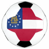 Patriottisch Voetbal met vlag van Georgië VS (Voorkant)