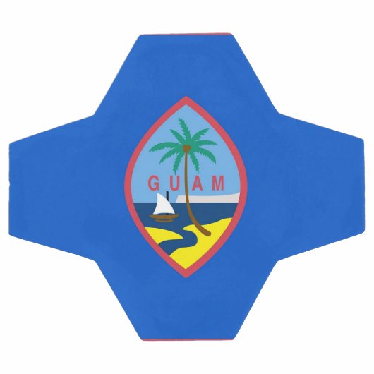 Patriottisch Voetbal met vlag van Guam, Verenigde  (Enkel)