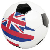 Patriottisch Voetbal met vlag van Hawaii, Verenigd (Drie kwart)