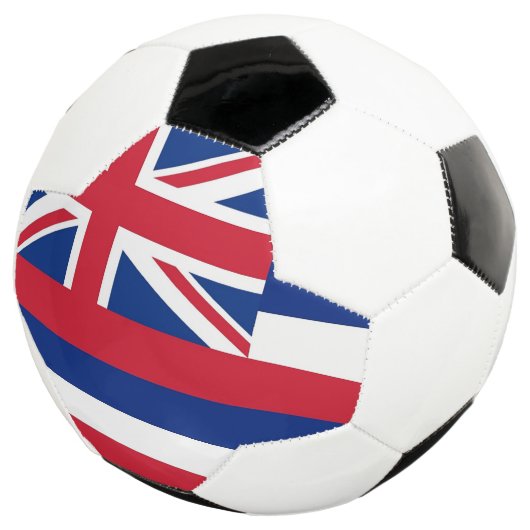 Patriottisch Voetbal met vlag van Hawaii, Verenigd (Drie kwart)