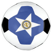 Patriottisch Voetbal met vlag van Houston (Gedraaid)